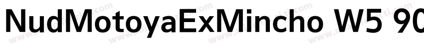 NudMotoyaExMincho W5 90ms RKSJ Htt字体转换